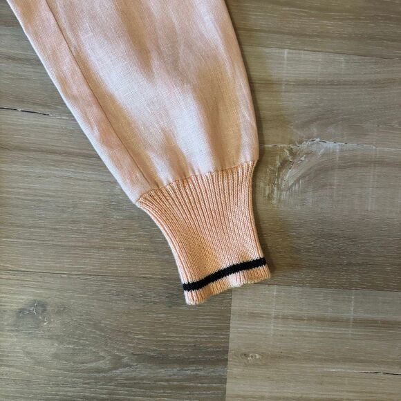 Vintage Joseph Ho Women's Size 8 Nautical Anchor Embellished Linen Blazer Jacket - Picture 4 of 7